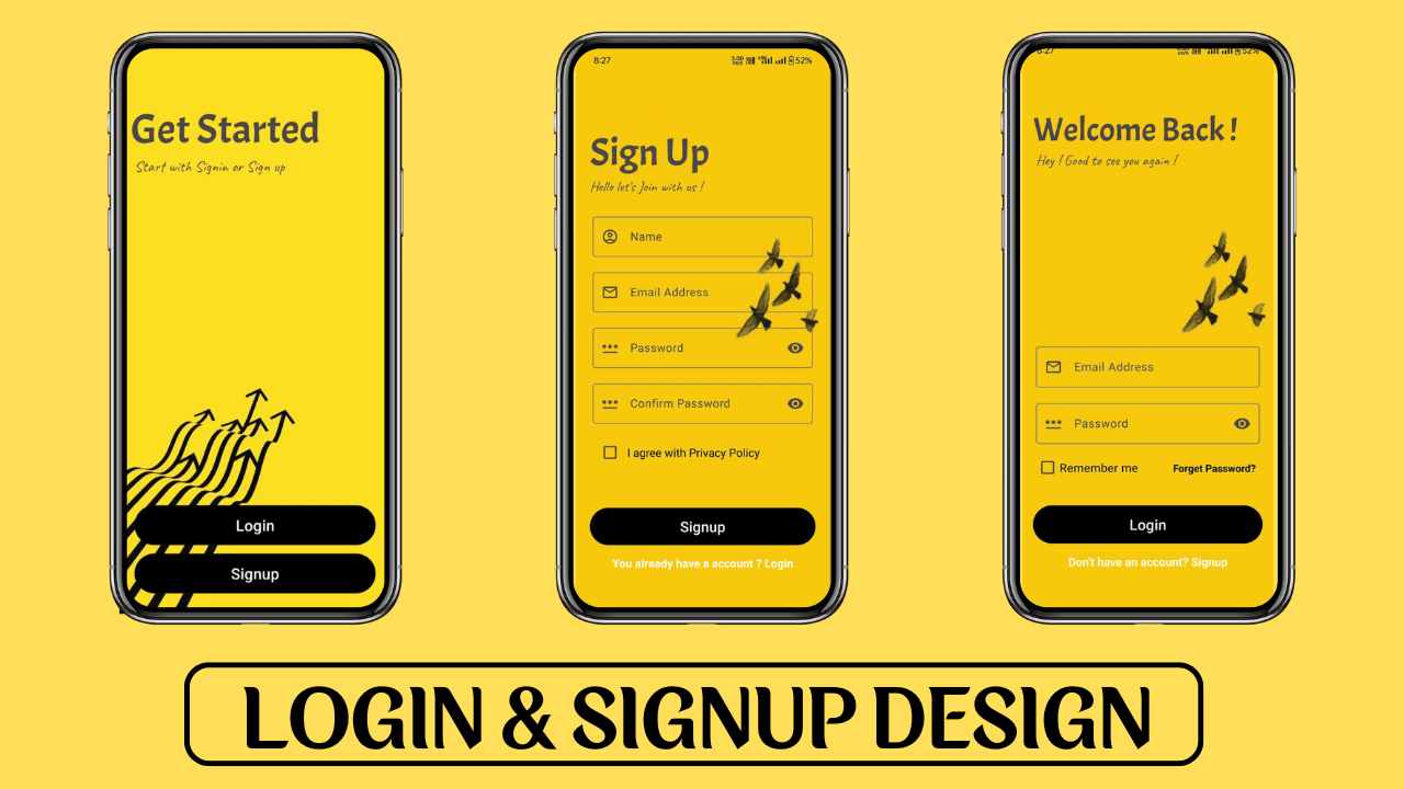How to Create a Login and Signup Page in Android Studio Login and Signup Page